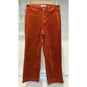 Paige Jeans Nellie Corduroy Pants Straight Leg Cropped Size‎ 26